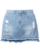 Steve J & Yoni P Denim Mini Skirt, Women's, Size: Xs, Blue, Cotton