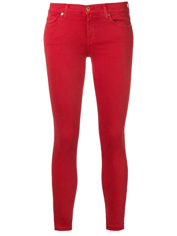 7 For All Mankind Skinny Jeans - Red