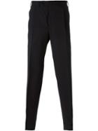 Canali Tailored Trousers, Men's, Size: 48, Black, Spandex/elastane/wool