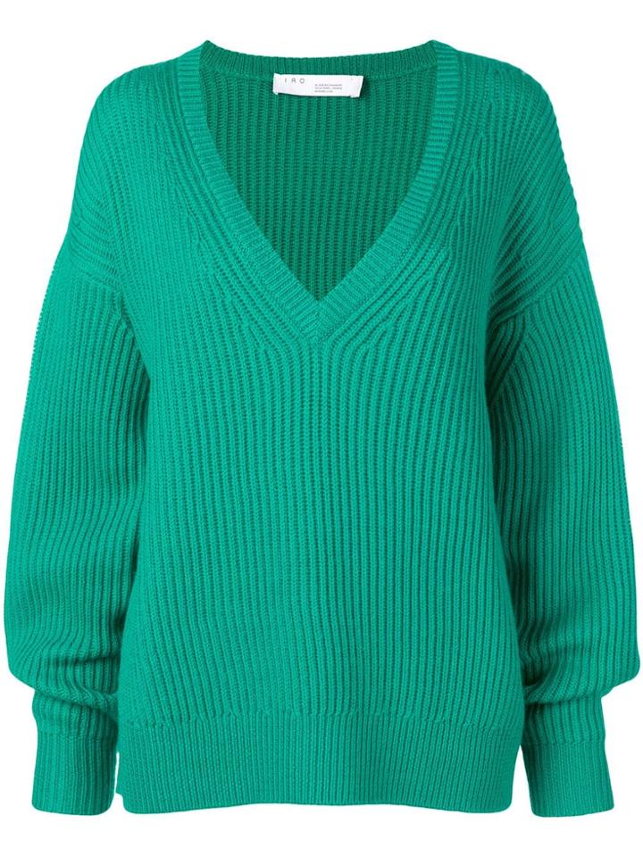 Iro Evolution Ribbed Knit Sweater - Green