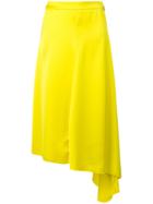 Msgm Asymmetric Hem Skirt - Yellow & Orange