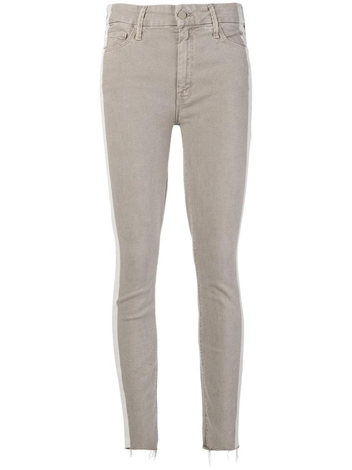 Mother Side Stripe Skinny Jeans - Neutrals