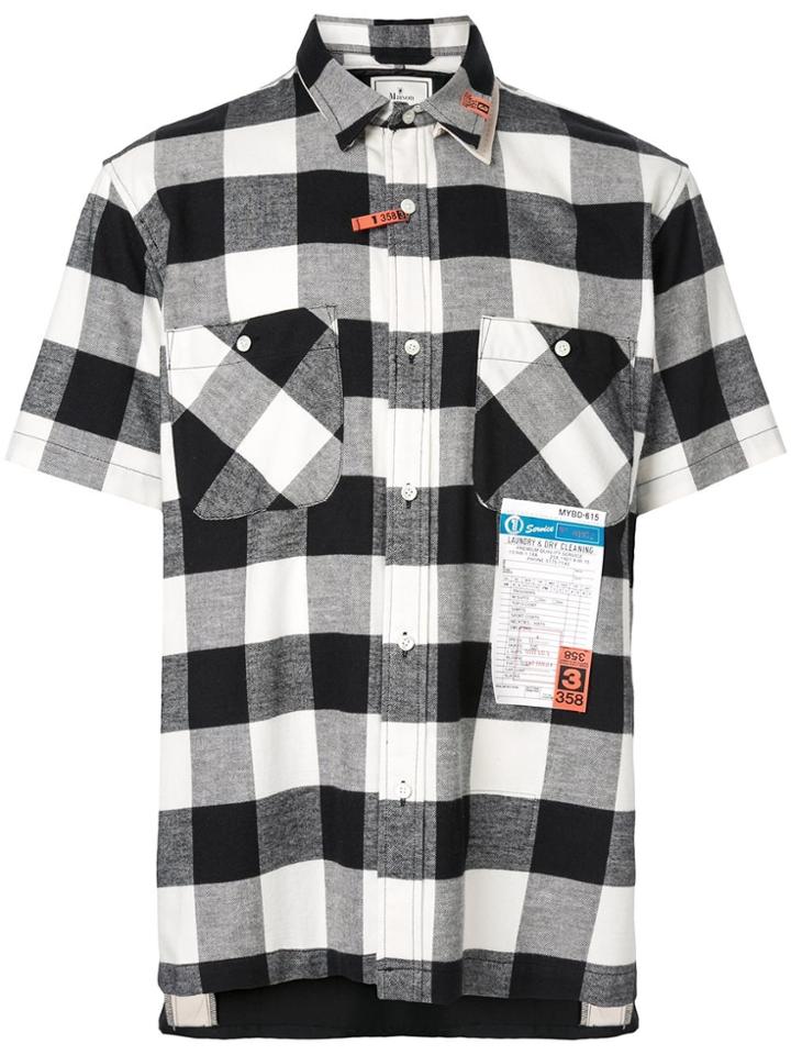 Maison Mihara Yasuhiro Check Shirt With Layer - Black