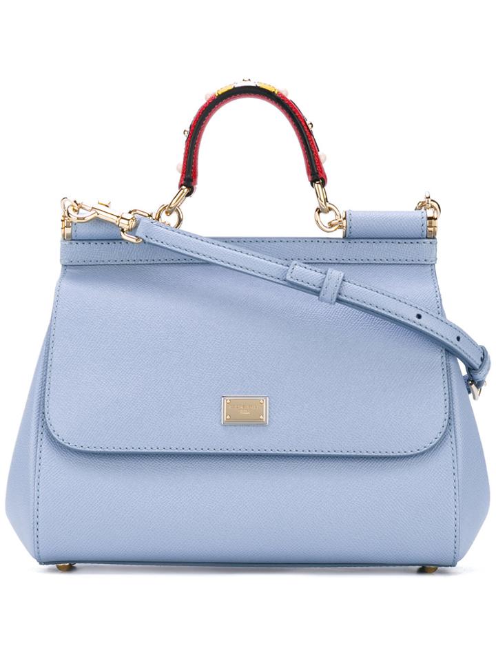 Dolce & Gabbana Medium Light Blue Sicily Shoulder Bag