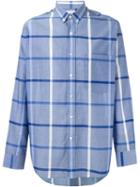 Ami Alexandre Mattiussi Checked Shirt, Men's, Size: 38, Blue, Cotton