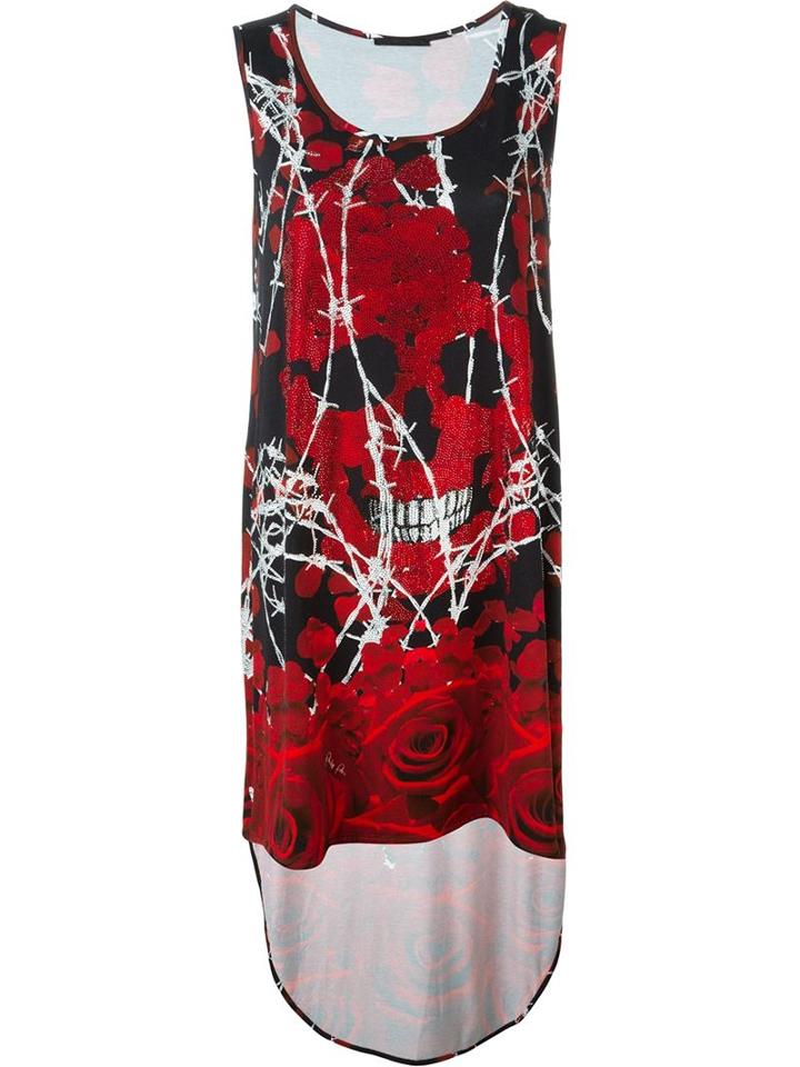 Philipp Plein 'rosea Garden' Dress, Women's, Size: Small, Black, Spandex/elastane/viscose