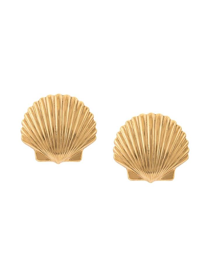 Jennifer Behr Shell Earrings - Gold