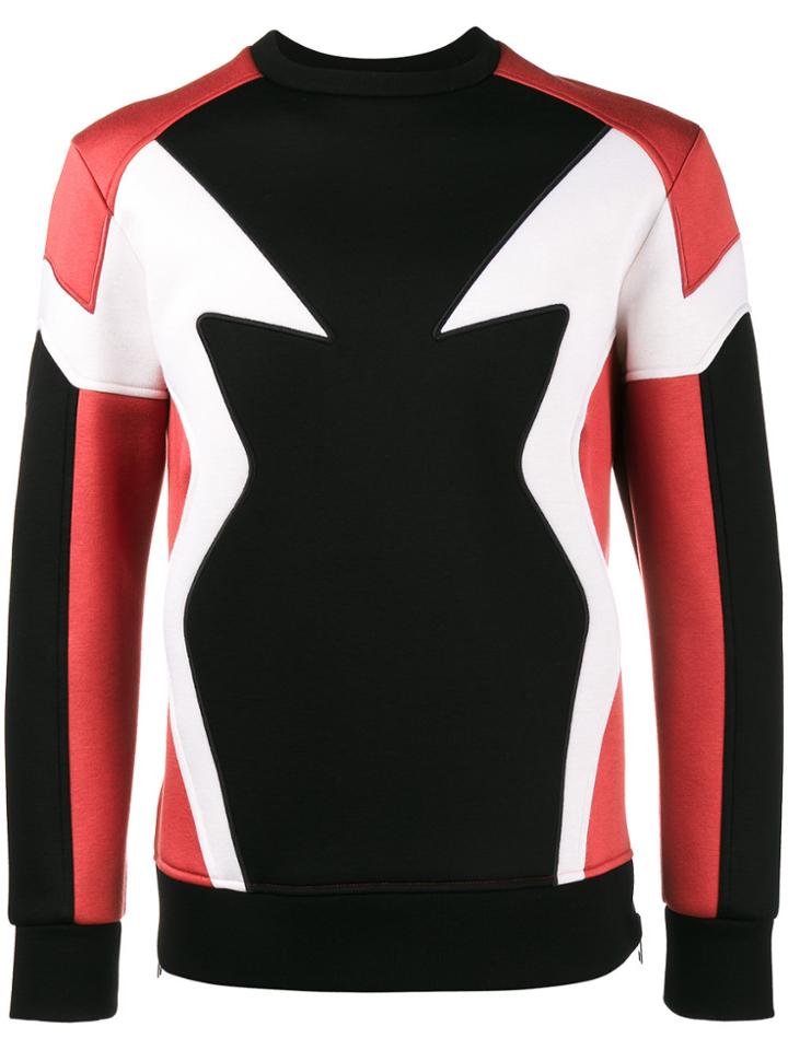 Neil Barrett Tri Colour Sweatshirt - Black