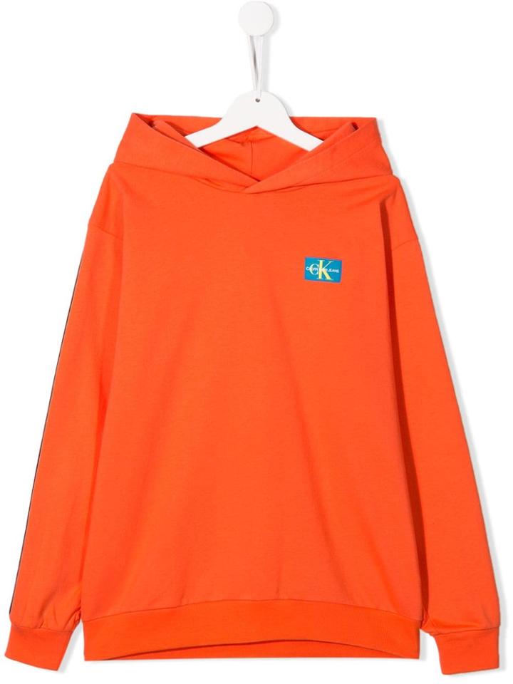 Calvin Klein Kids Teen Hooded Sweatshirt - Orange