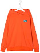 Calvin Klein Kids Teen Hooded Sweatshirt - Orange