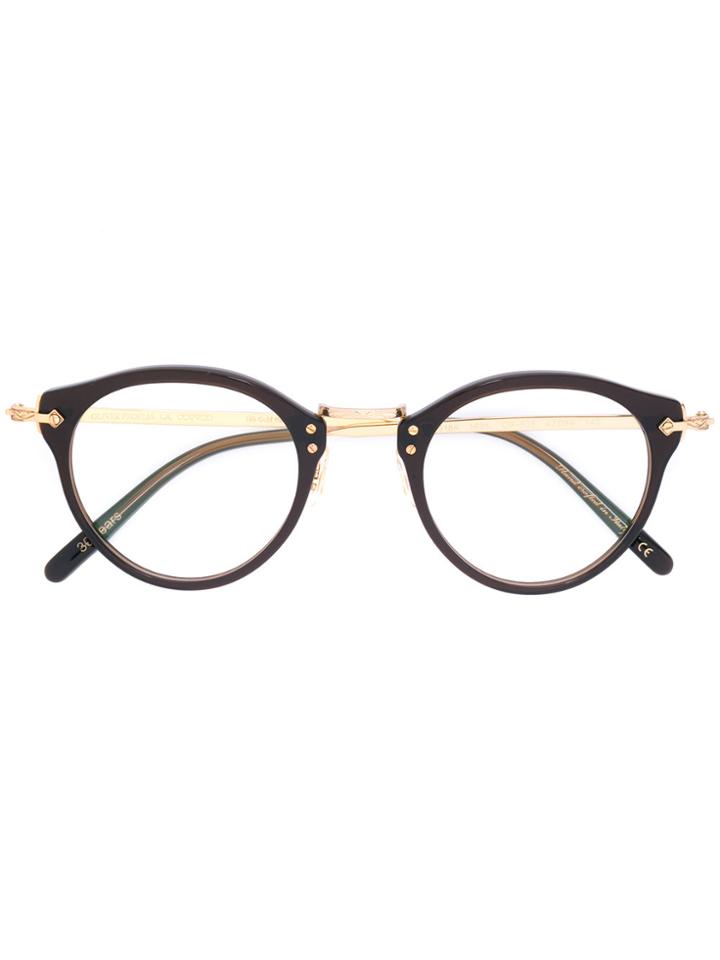 Oliver Peoples Op-505 Round Frame Glasses - Brown