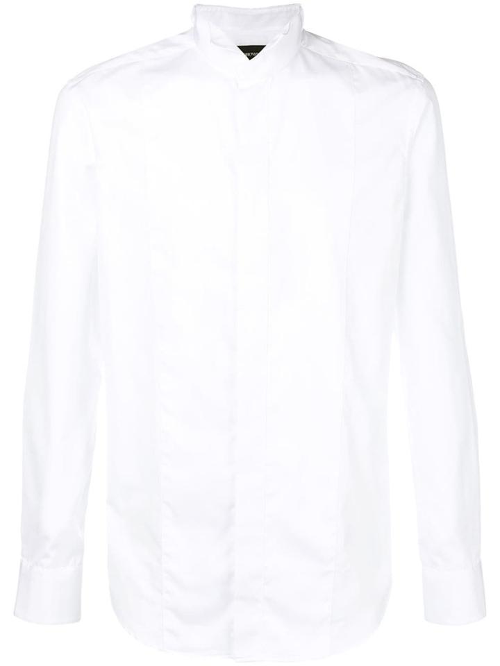 Emporio Armani Lined-bib Formal Shirt - White