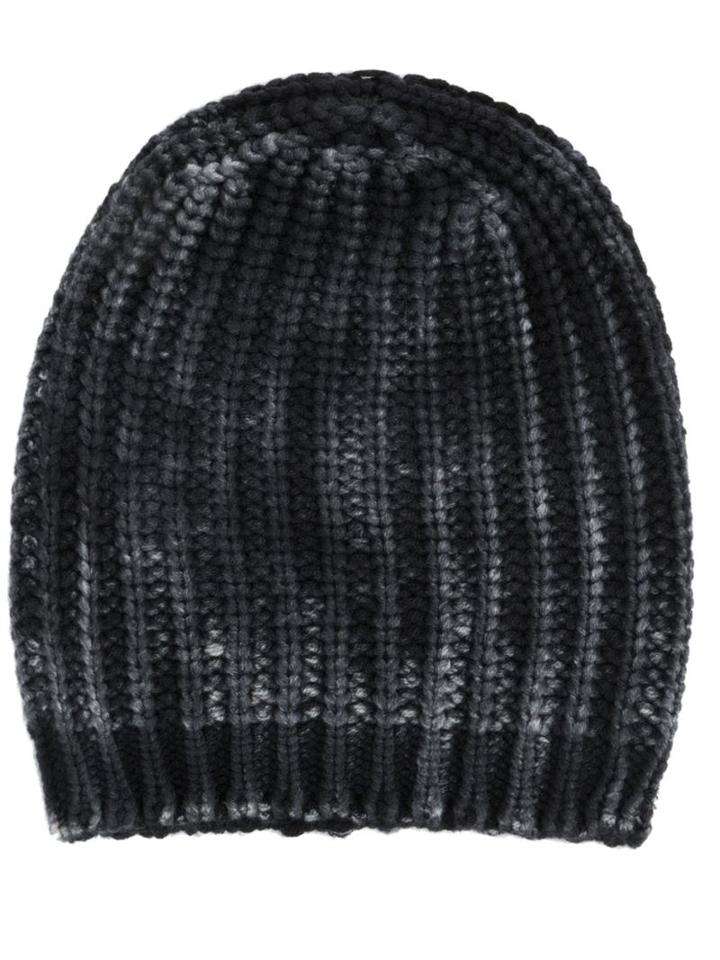 Avant Toi Two-tone Beanie, Women's, Black, Cashmere/merino