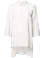 Alberta Ferretti Classic Shift Shirt, Women's, Size: 40, White, Silk