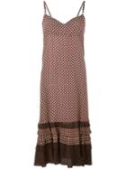 Comme Des Garçons Vintage Polka Dot Frayed Edge Dress, Women's, Size: Medium, Brown