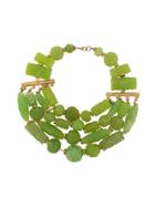 Giorgio Armani Vintage 1980's Engraved Necklace - Green