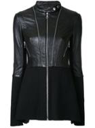 Kitx - Biker No.2 Jacket - Women - Cotton/leather/spandex/elastane/tencel - 6, Black, Cotton/leather/spandex/elastane/tencel