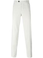 Brunello Cucinelli Slim Fit Trousers, Men's, Size: 54, Nude/neutrals, Cotton/polyester