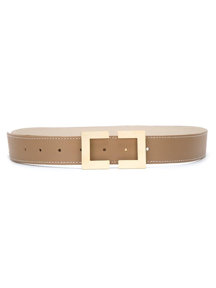 Sarah Chofakian Leather Face De Acro Belt - Nude & Neutrals