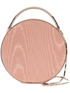 Eddie Borgo Mini Wood Print Circle Tote - Pink & Purple