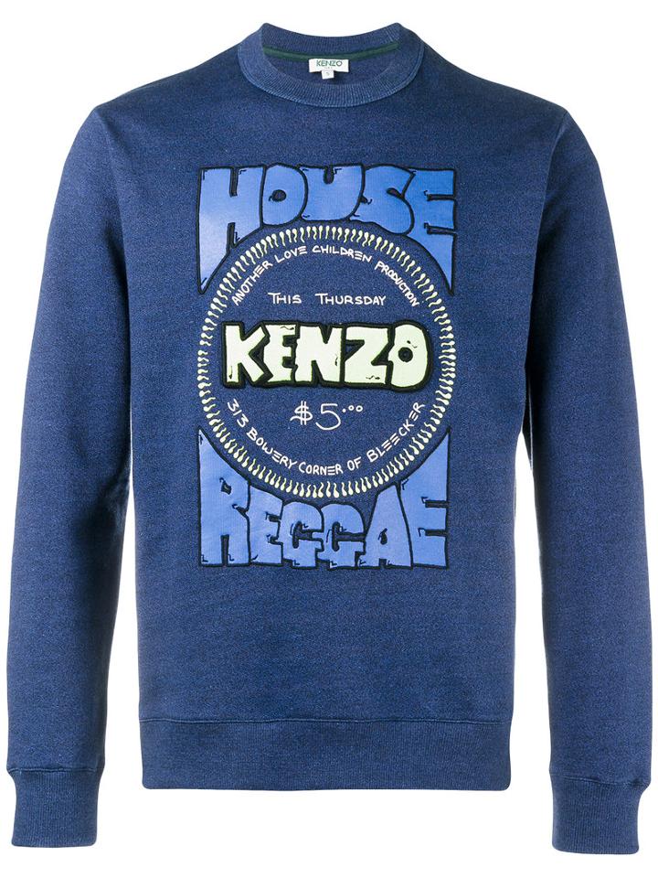 Kenzo - House Of Reggae Sweatshirt - Men - Cotton - M, Blue, Cotton