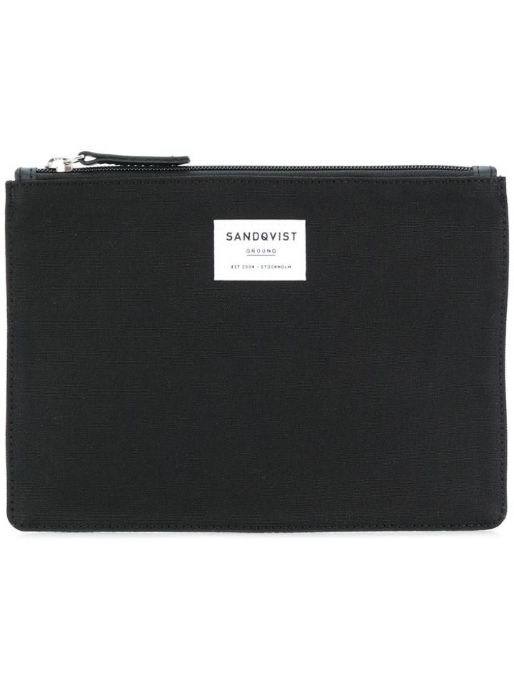Sandqvist Logo Clutch Bag - Black