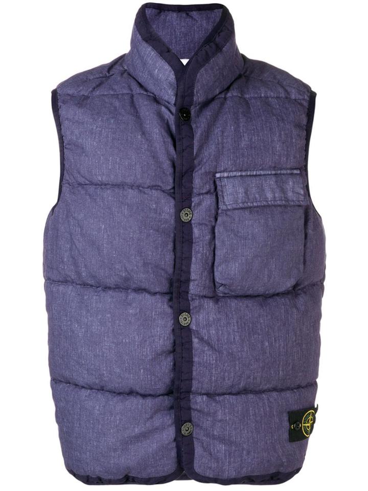 Stone Island Down Gilet - Blue