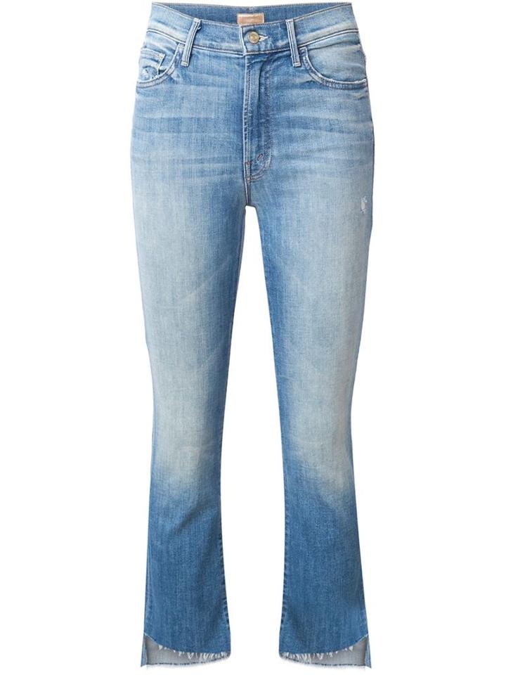 Mother Cropped Jeans, Women's, Size: 30, Blue, Cotton/polyester/spandex/elastane