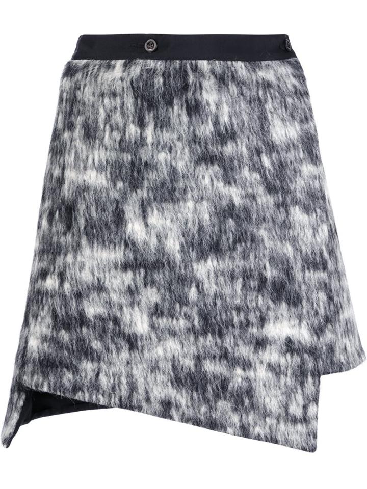 Nude Asymmetric Wrap Skirt