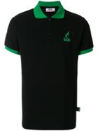 Gcds Contrast Collar Polo Shirt - Black