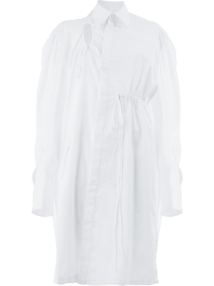 Preen By Thornton Bregazzi Gathered Effect Shirt Dress - White