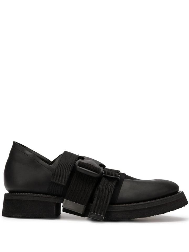 The Viridi-anne Buckle-detail Monk Shoes - Black