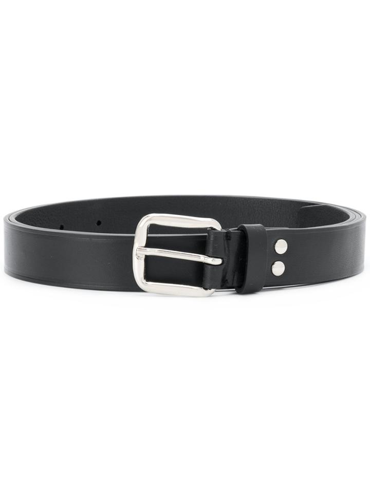 Ann Demeulemeester Classic Leather Belt - Black
