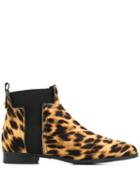 Tod's Leopard Print Ankle Boots - Brown