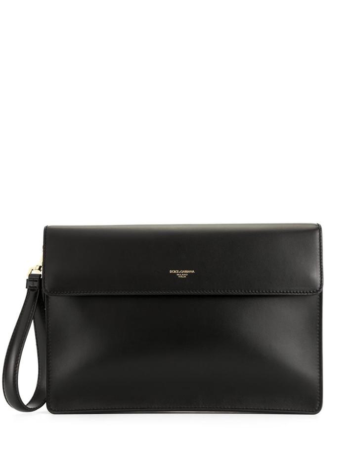 Dolce & Gabbana Large Logo Clutch Bag - Black