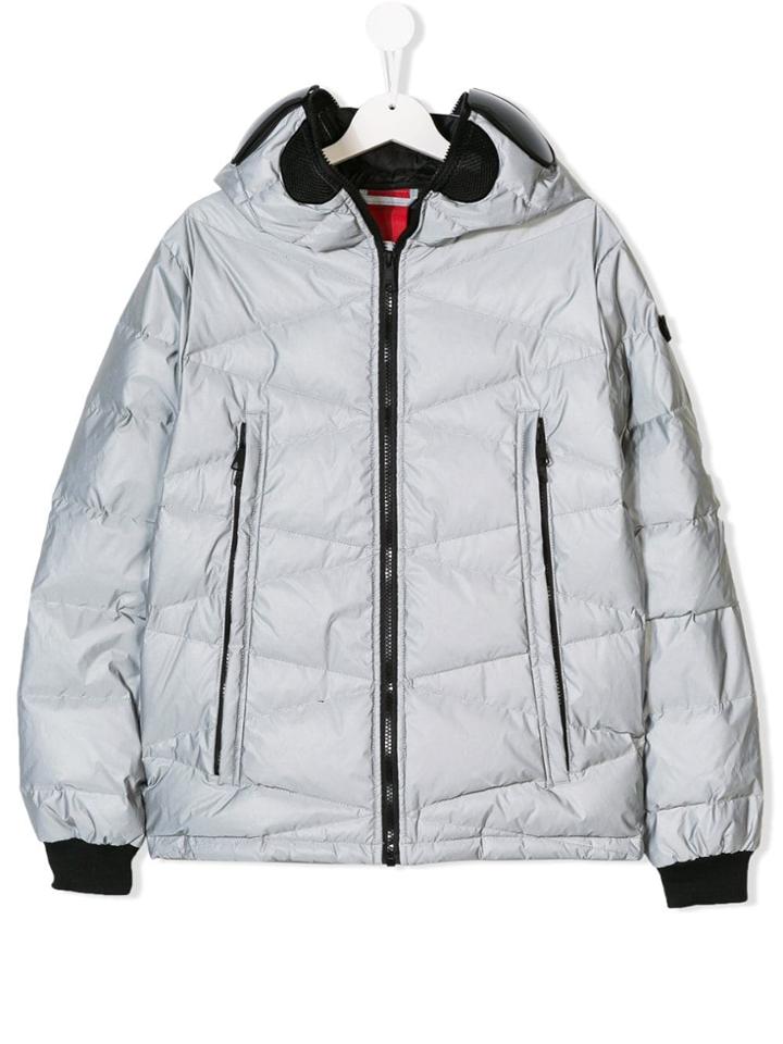 Ai Riders On The Storm Kids Teeen Structured Hood Jacket - Grey