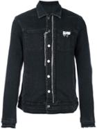 Rta Buttoned Denim Jacket, Men's, Size: Large, Black, Cotton/polyurethane