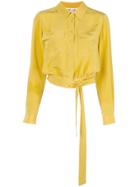 Diane Von Furstenberg Everlynn Cropped Shirt - Yellow