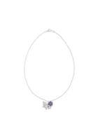 E.m. Crystal Pendant Necklace - Metallic
