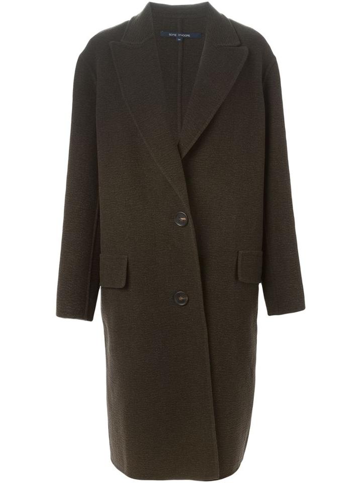 Sofie D'hoore Single Breasted Coat, Women's, Size: 38, Green, Cashmere/wool