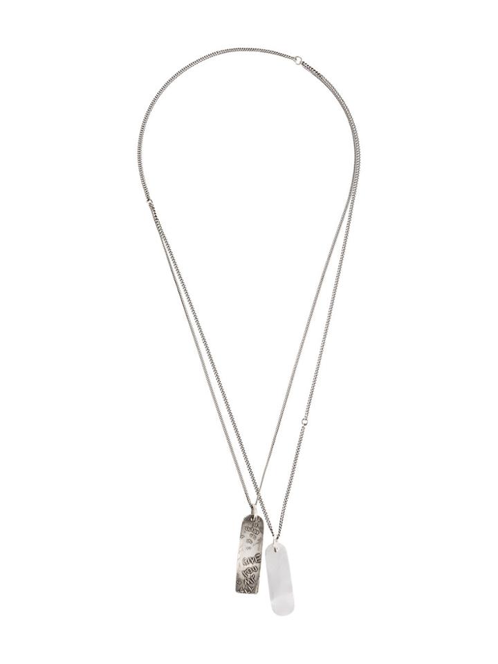 Werkstatt:münchen Double Tag Necklace - Metallic