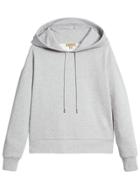 Burberry Embroidered Hood Fleece-back Jersey Sweatshirt - Grey