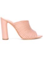 Casadei Open Toe Mules - Pink & Purple