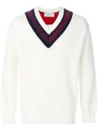 Tomorrowland Tilden V-neck Sweater - White