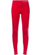 Perfect Moment - Intarsia High Waist Leggings - Women - Spandex/elastane/polyimide - L, Red