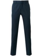 Msgm - Striped Laterals Track Pants - Men - Cotton - 52, Blue, Cotton