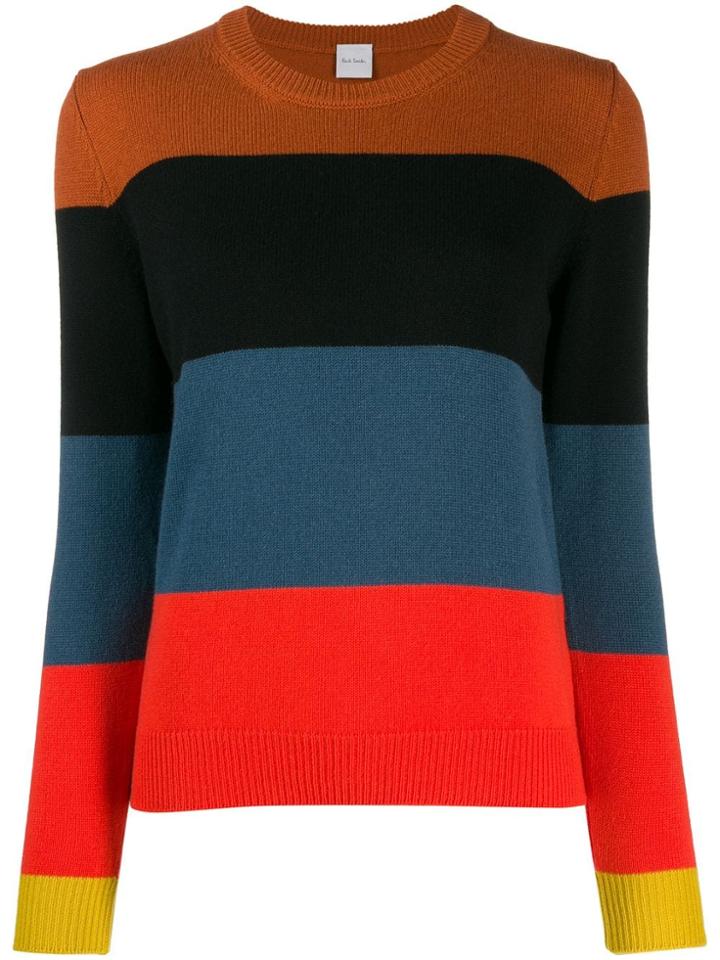 Paul Smith Striped Cashmere Jumper - Black