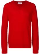 Jil Sander V-neck Sweater - Red