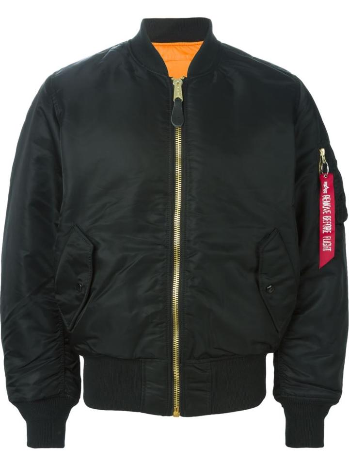 Alpha Industries Classic Bomber Jacket, Men's, Size: Medium, Black, Nylon