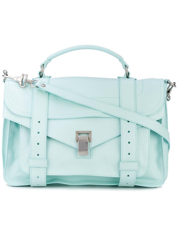 Proenza Schouler - Medium Ps1 Satchel - Women - Leather - One Size, Blue, Leather